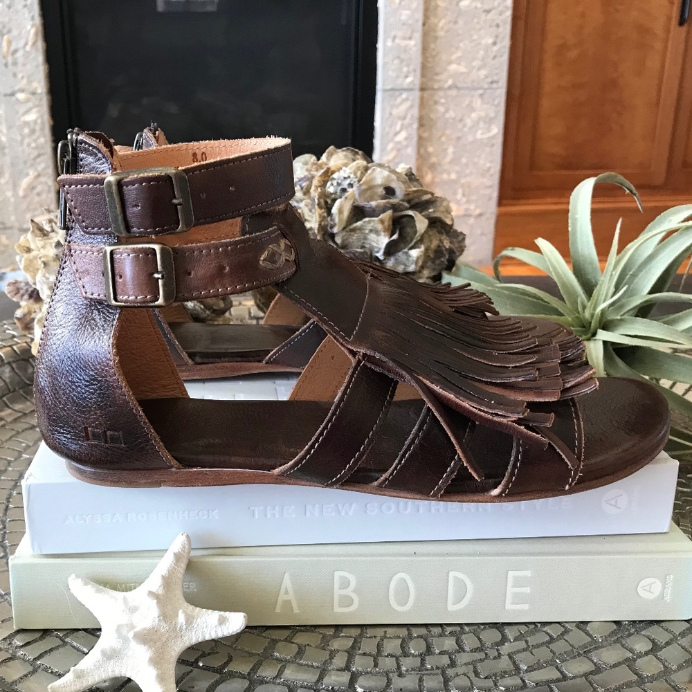 FESTIVAL 🔥MODERN BOHO SOFT COUNTRY COWGIRL LAYERED FRINGE LEATHER SANDALS - Picture 2 of 16